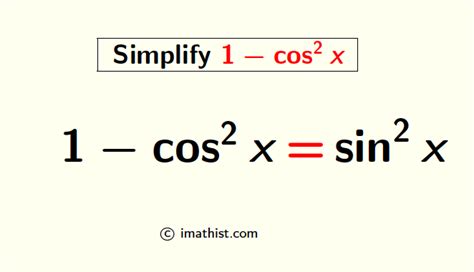 Contact information for mein-bloomfeld.de - Trigonometry. Simplify square root of 1-cos (x)^2. √1 − cos2 (x) 1 - cos 2 ( x) Apply pythagorean identity. √sin2(x) sin 2 ( x) Pull terms out from under the radical, assuming positive real numbers.